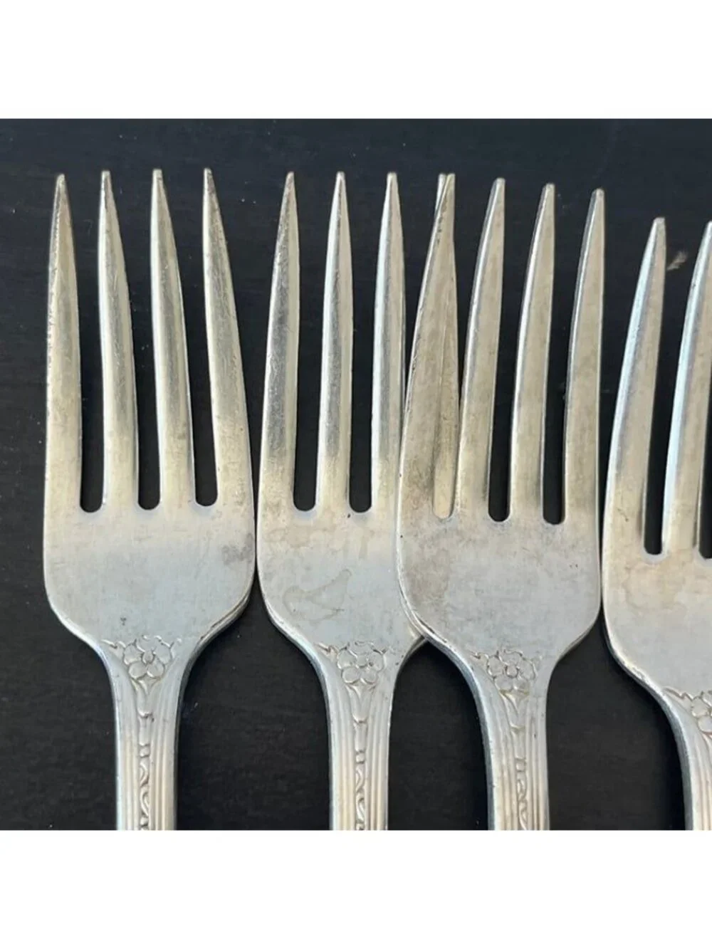 National Silver PRINCESS ROYAL Dinner Forks Set of 8 Vintage 1930s Silverplate